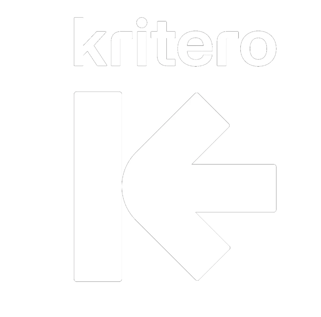 Logo de kritero en blanco